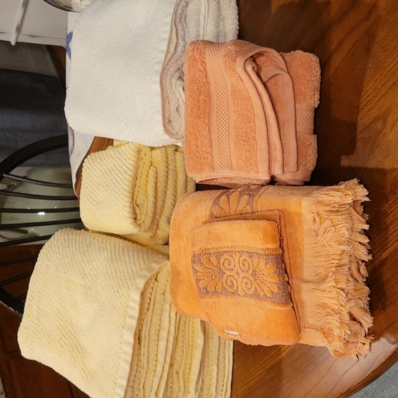 Other - TOWELS, YELLOW,  WHITE, PEACH/CORAL. NWOT